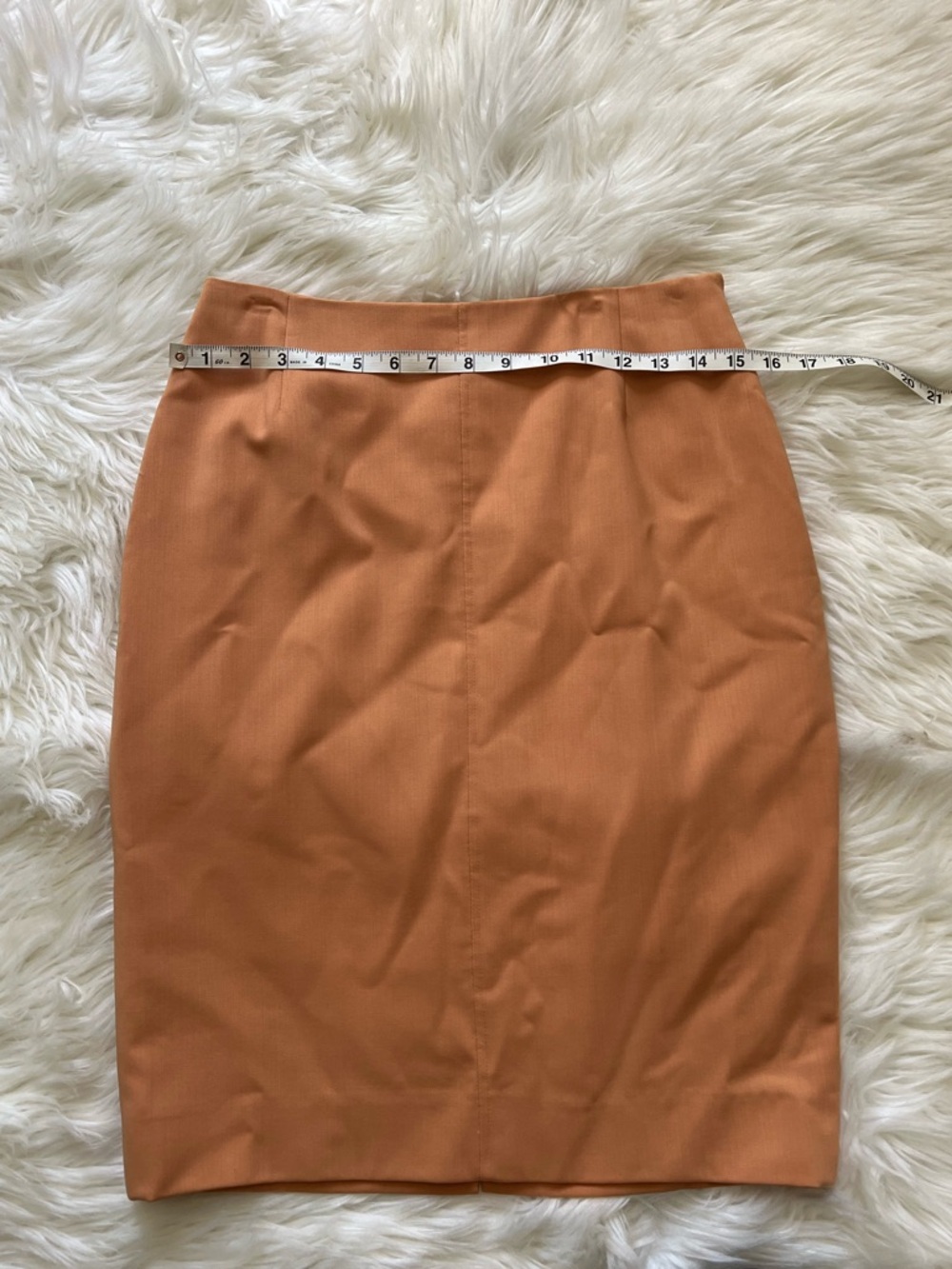 Doncaster Rust Orange Pencil Skirt 99% Wool - Picture 3 of 7